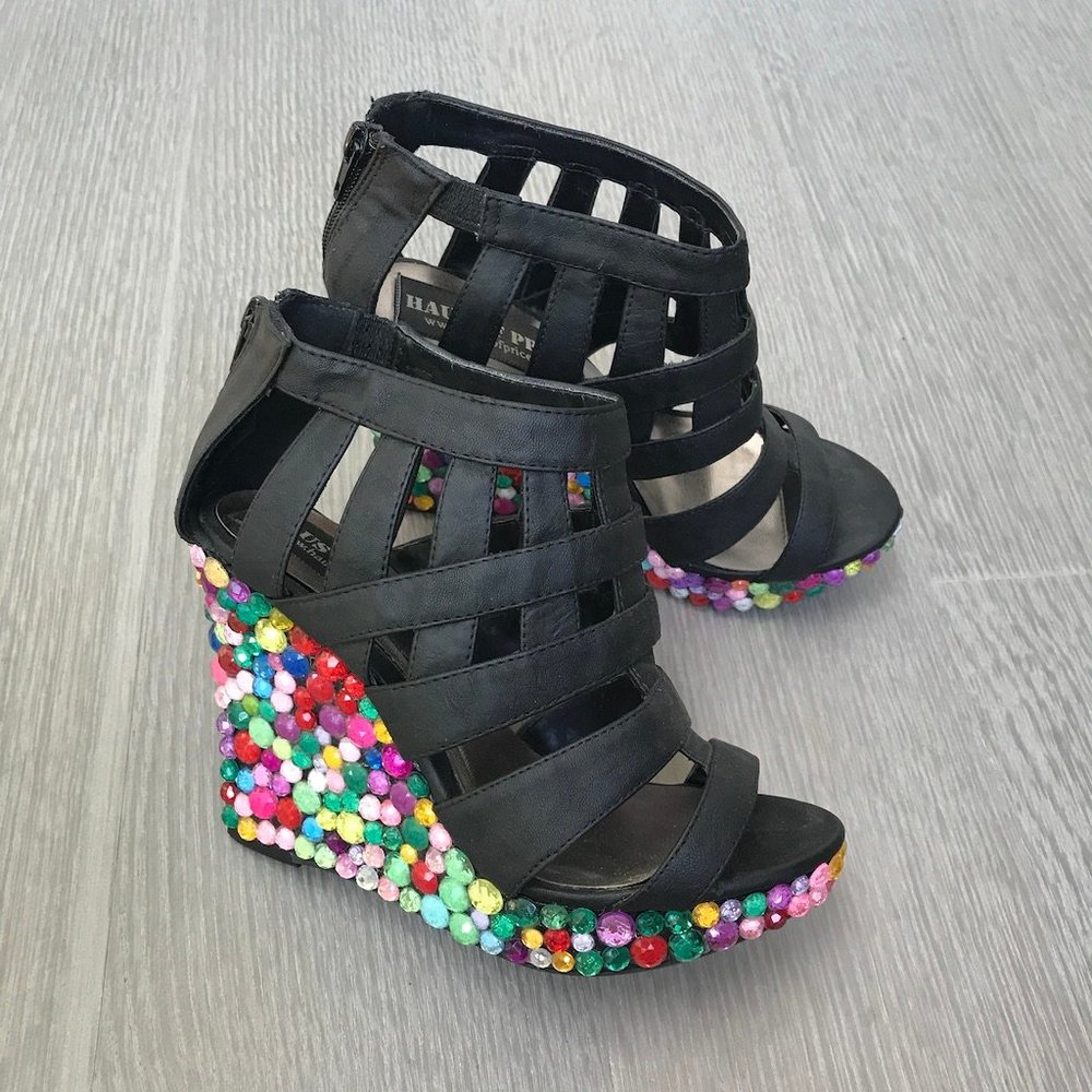Haus of Price Cage Wedge in Multi Gem RARE - Picture 8 of 16